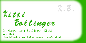 kitti bollinger business card